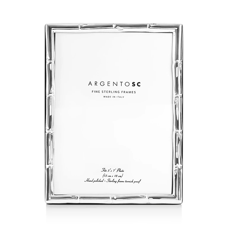 Argento Sc Bamboo Sterling Silver Frame, 5 x 7