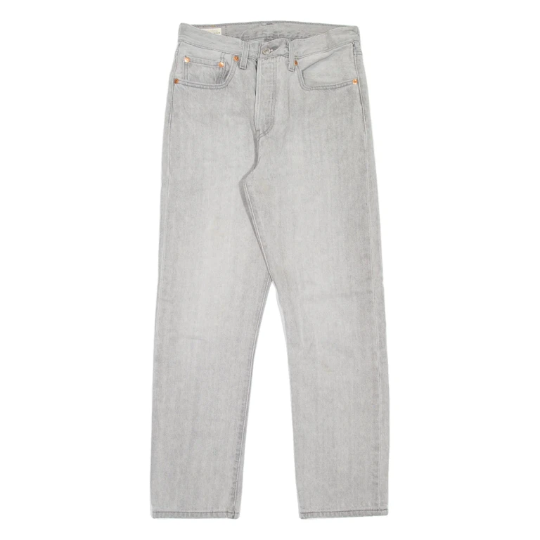 LEVI'S 501 BIG E Jeans Womens Grey Regular Straight W27 L28