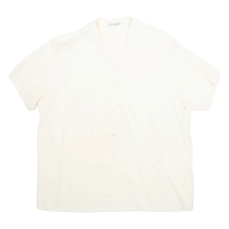 ALBERTO FABIANI Womens Shirt Yellow Collared Silk L