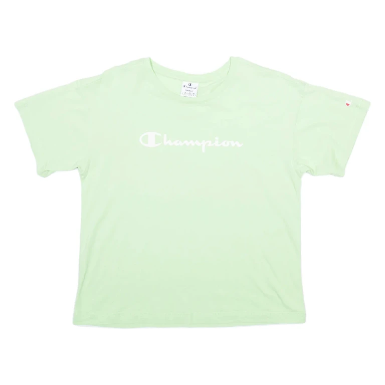 CHAMPION Womens T-Shirt Green S