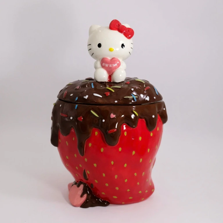 Hello Kitty With Strawberry Cookie Jar