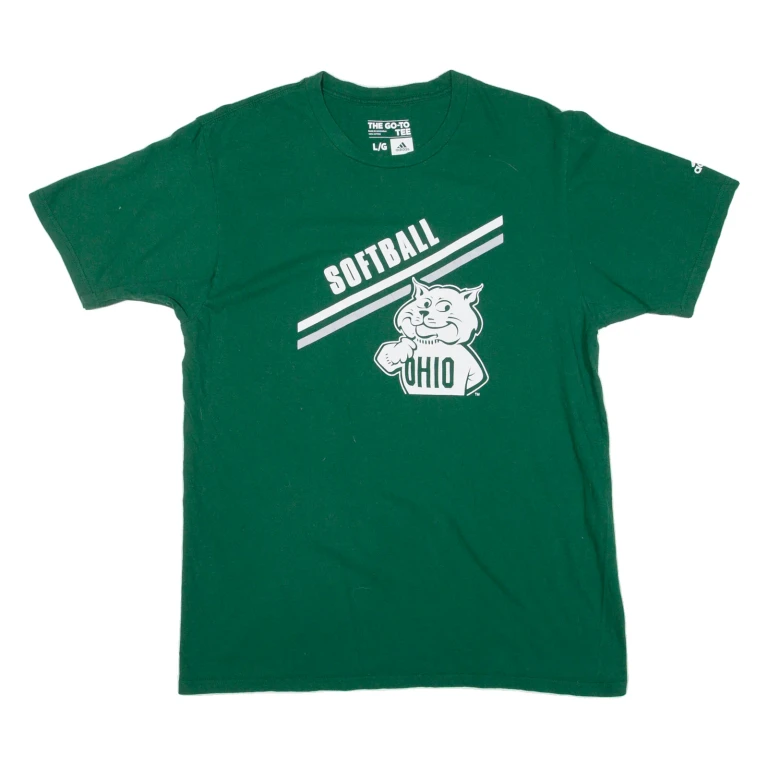 ADIDAS Softball Ohio Mens T-Shirt Green USA L