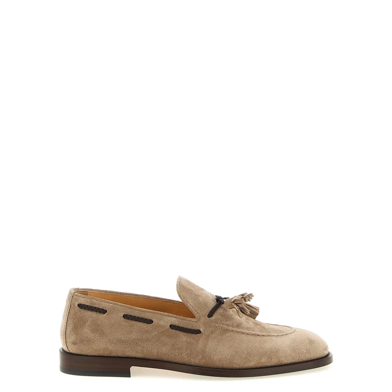 Brown Calfskin Slip-On Loafers - Men