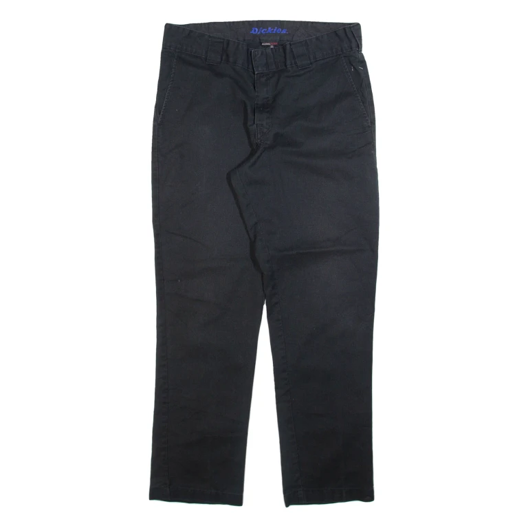 DICKIES Mens Trousers Black Regular Straight W34 L31