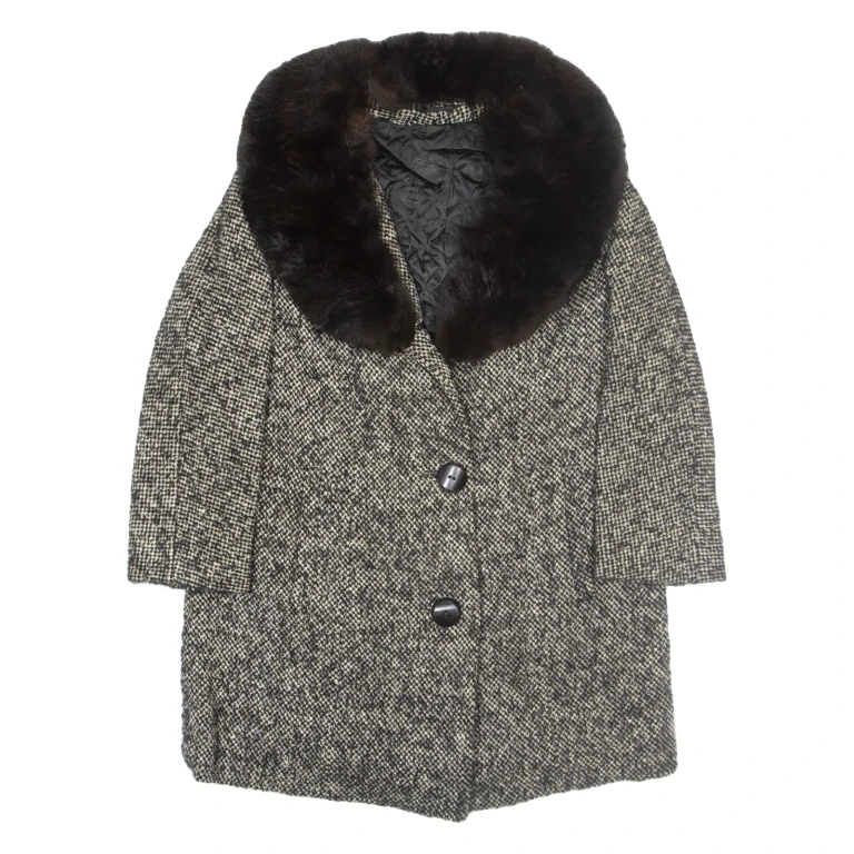 SPONDON Womens Overcoat Coat Black M
