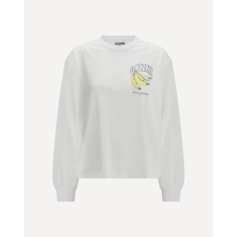 GANNI Long-Sleeve T-shirt with cherries print Female L