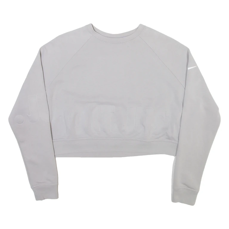 NIKE Cropped Womens Sweatshirt Grey M