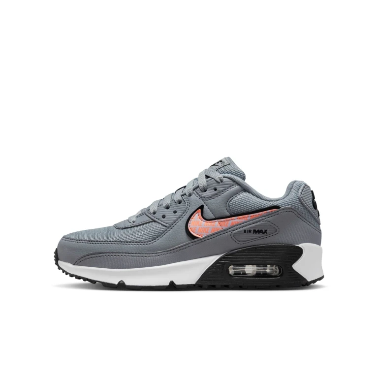Youth Air Max 90 Gs 'Grey/Orange' Sneakers