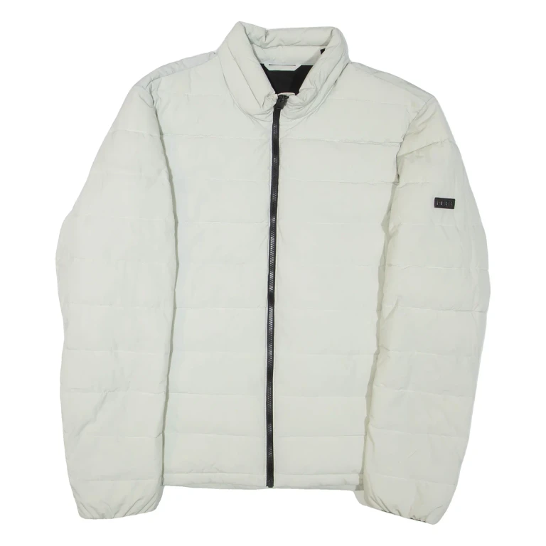 DKNY Mens Puffer Jacket Grey L