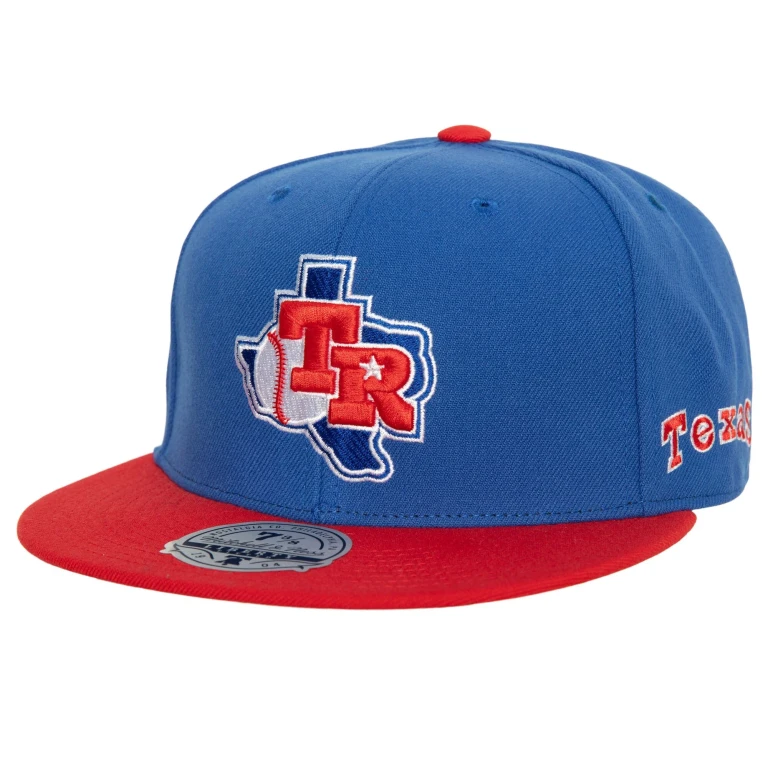 Men's MLB Bases Loaded Fitted Coop Rangers Fitted Caps