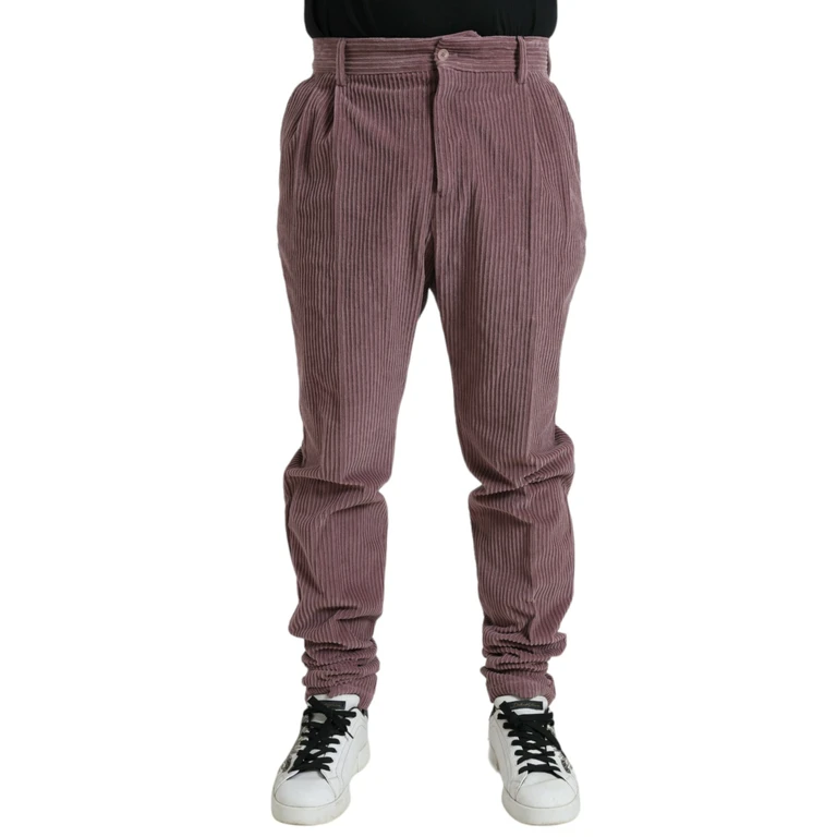 Dolce & Gabbana Purple Corduroy Cotton Stretch Skinny Pants Elastane - Men
