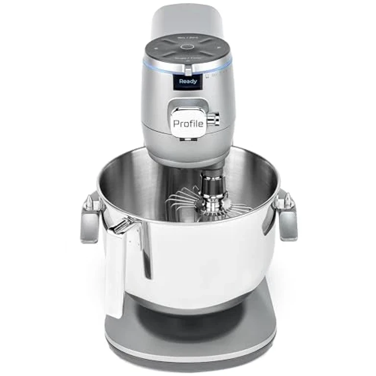 GE Profile Smart Stand Mixer, 7qt, 11-Speed, Built-In Scale & Auto Sense, Alexa/Google Compatible (Mineral Silver)