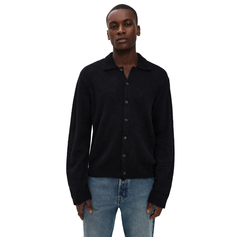Evening Polo Black Fuzzy Alpaca 54