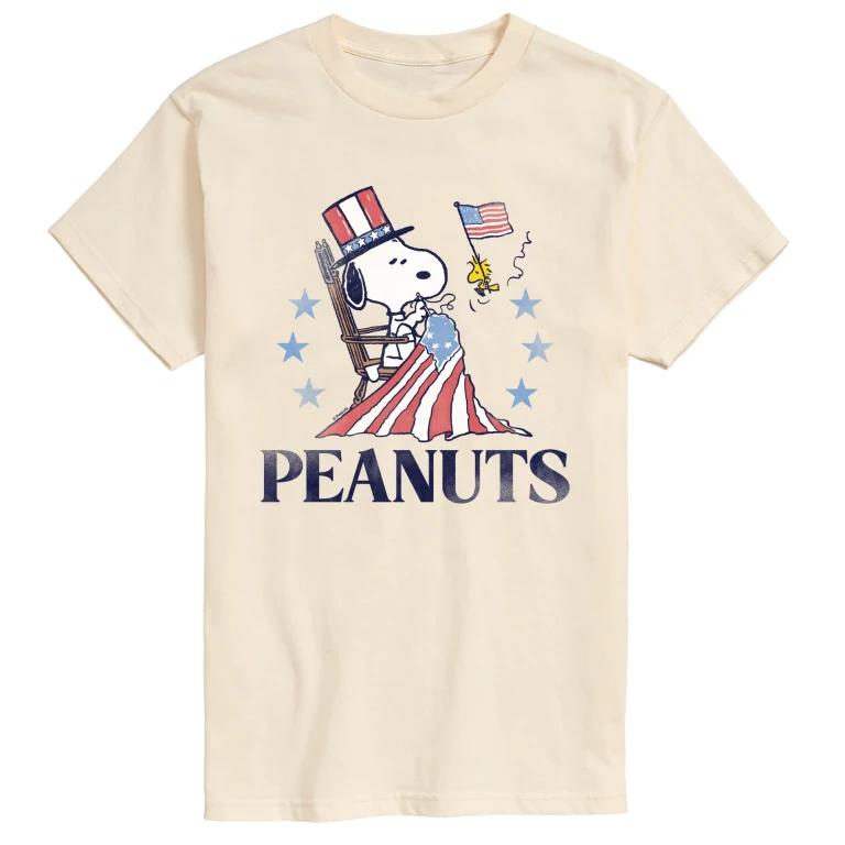 Betsy Ross Snoopy - Men's Short Sleeve Graphic T-Shirt