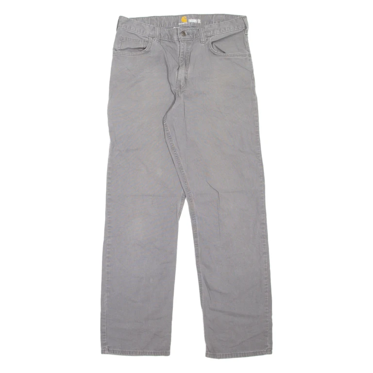 CARHARTT Workwear Mens Jeans Grey Relaxed Straight W34 L31