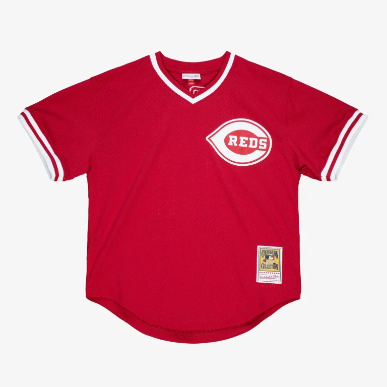 Men's MLB Authentic Bp Jersey - Pullover Reds 1990 Barry Larkin Jerseys