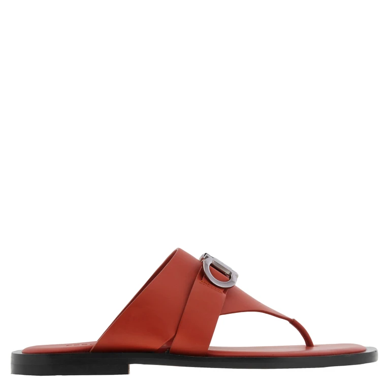 Gancini Embellished Leather Sandals, Size 9