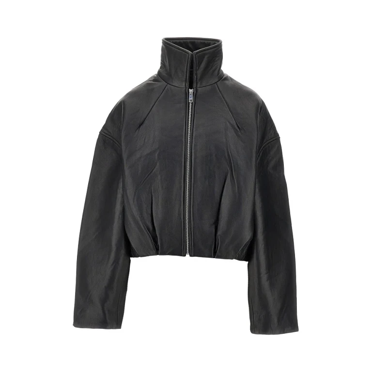 ROTATE Leather Boxy jacket Woman 36