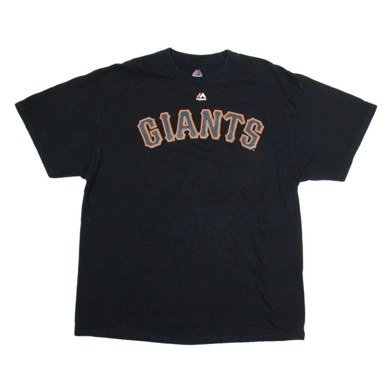 MAJESTIC Giants 12 Panik Mens T-Shirt Black USA XL