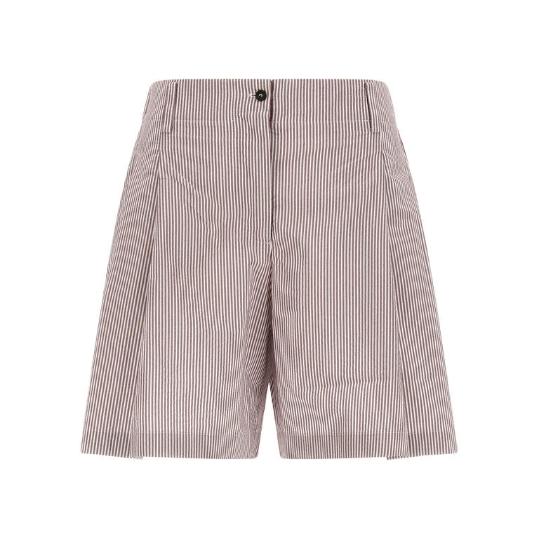 Brunello Cucinelli Multicolor Cotton Bermuda Shorts - Women