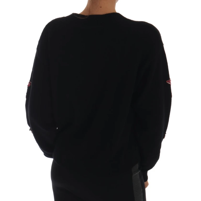 Dolce & Gabbana Fairy Tale Crystal Black Cashmere Sweater Clothing - Women