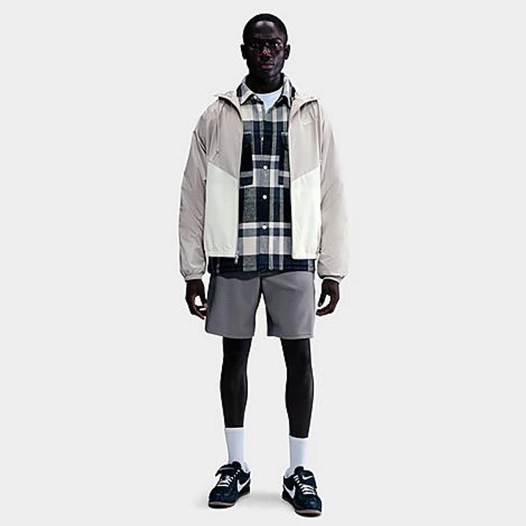 Nike Men's Windrunner Lined Jacket in Light Iron Ore/Sail Size: XS
