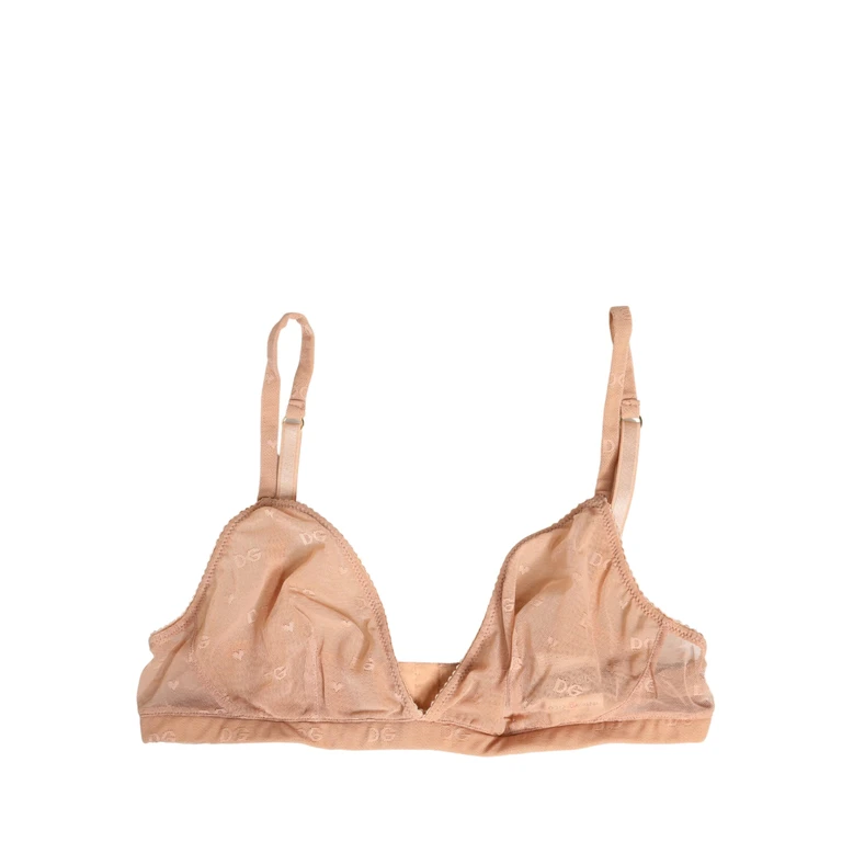 Dolce & Gabbana Beige Nylon Stretch Soft Cup Brassiere Underwear Elastane Clothing - Women