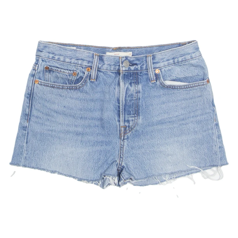 LEVI'S Cut Off Premium E Wedgie Womens Denim Shorts Blue M W30