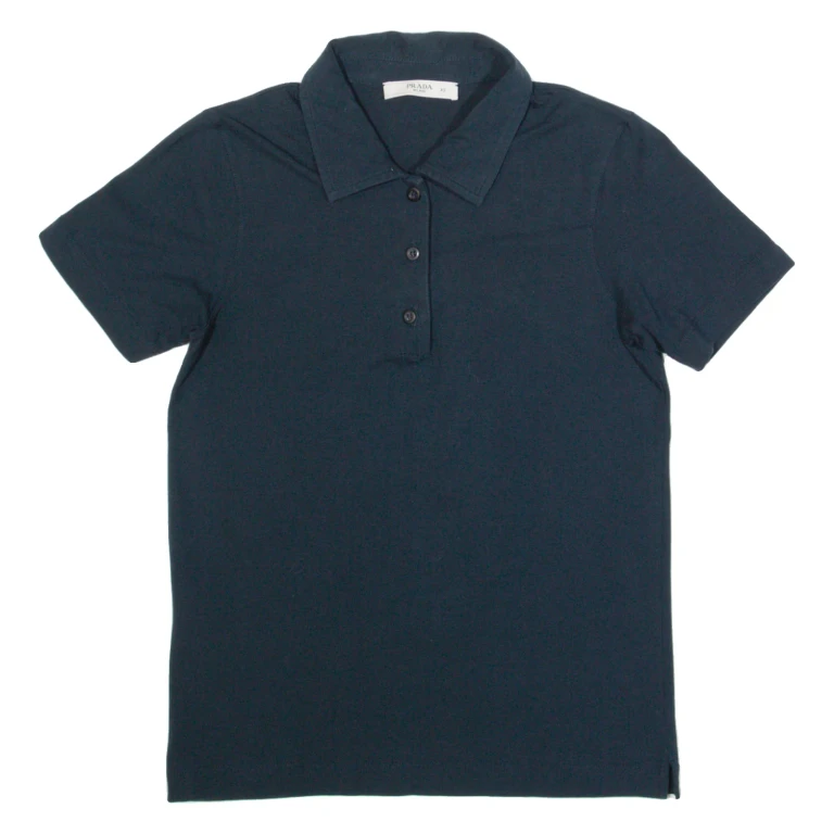PRADA Womens Polo Shirt Blue XS