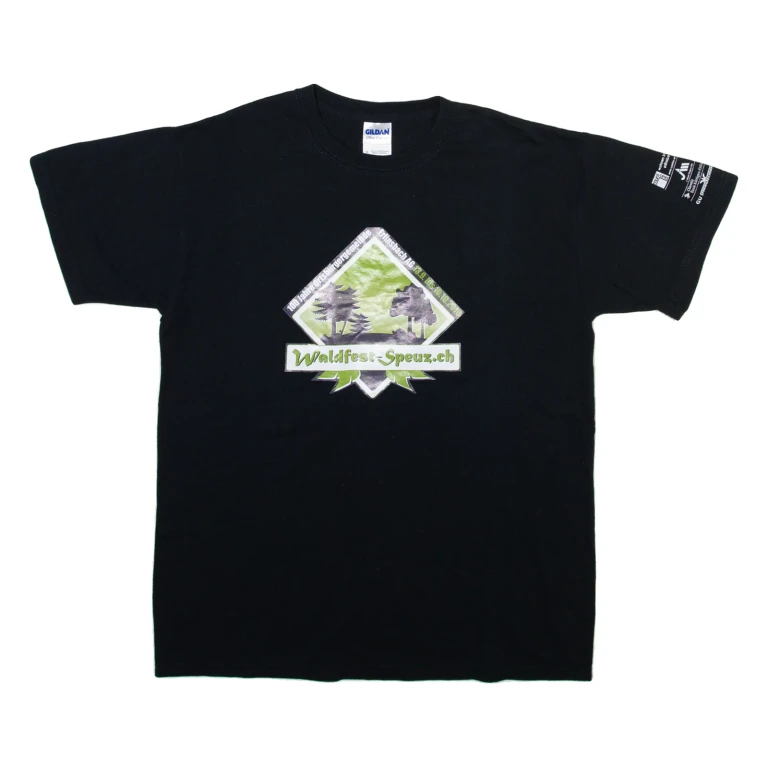 GILDAN Mens T-Shirt Black M