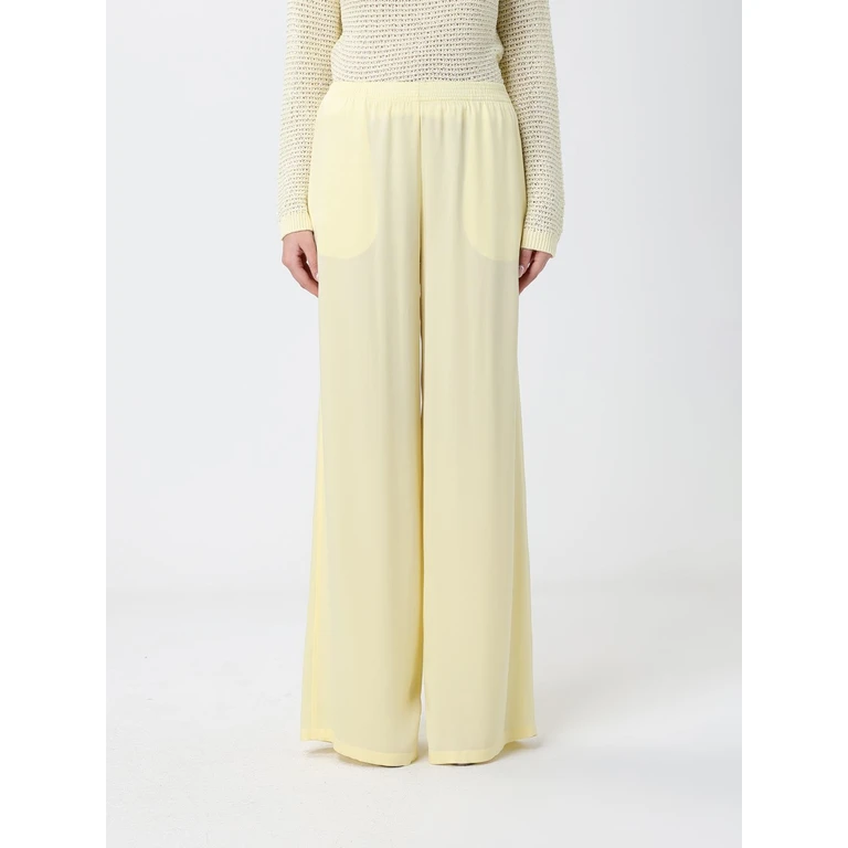 Palazzo-broek met elastische tailleband