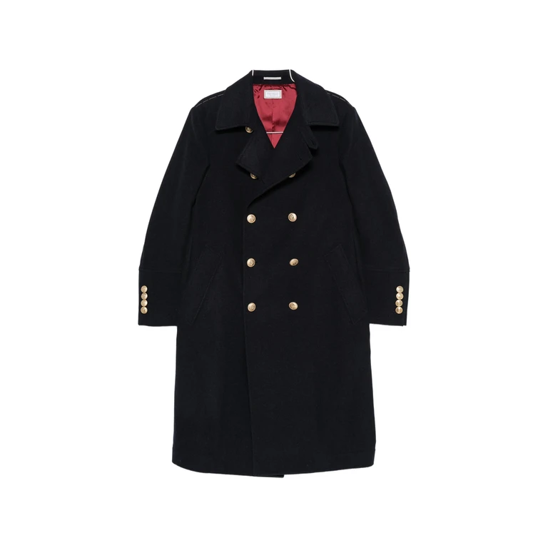 Double-breasted Crest-button Coat