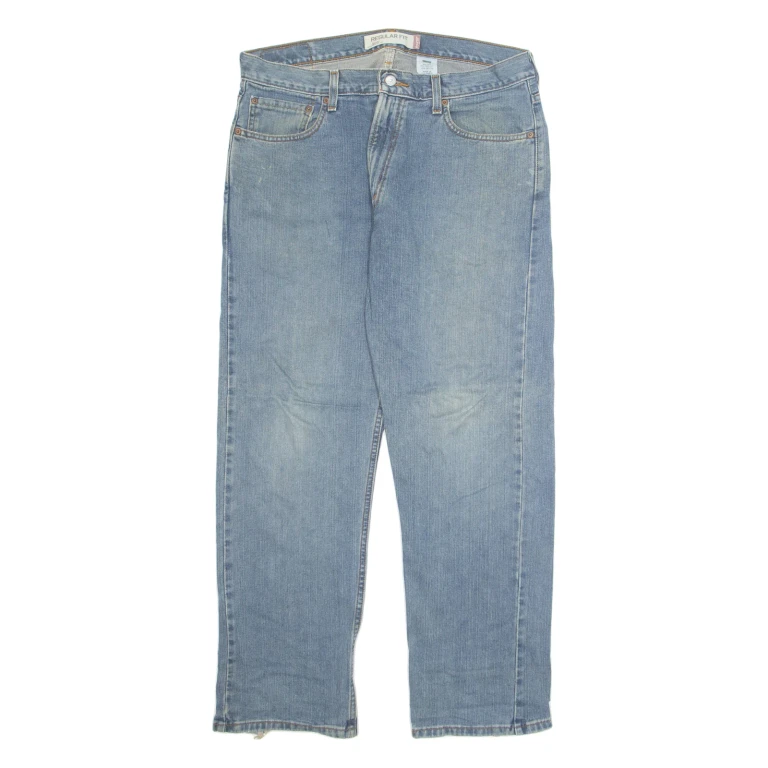 LEVI'S 505 Jeans Mens Blue Regular Straight Stone Wash W36 L30
