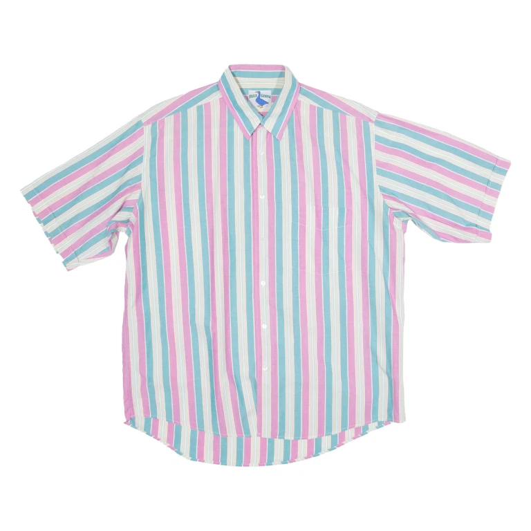 BLUE GOOSE Mens Shirt Pink Striped XL