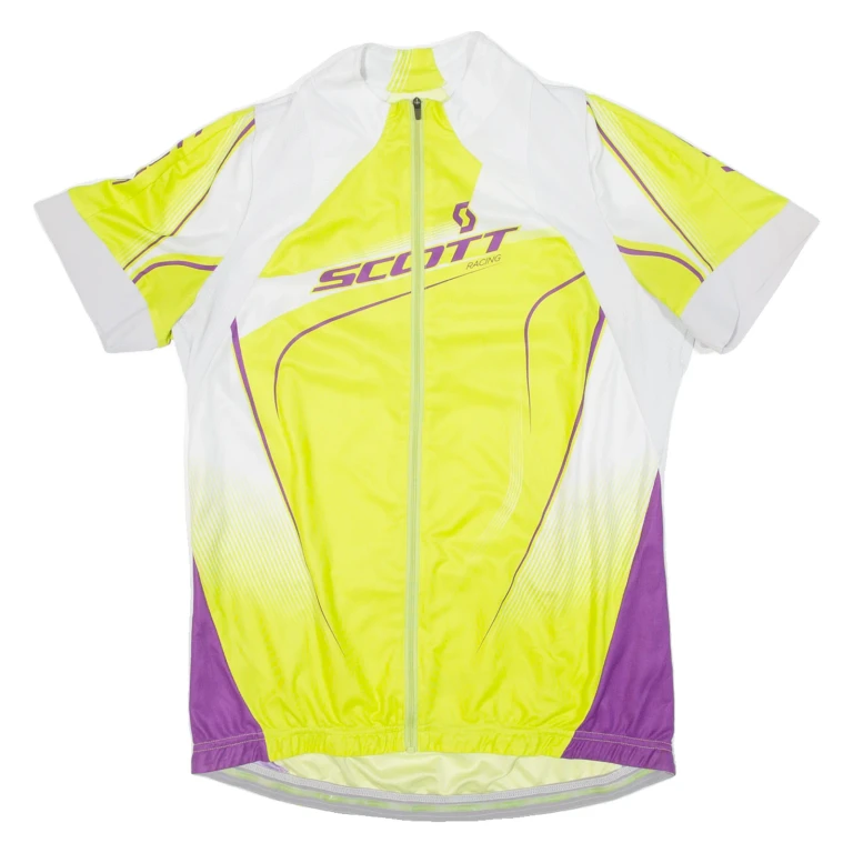 Cycling Mens Jersey Yellow Full Zip XL