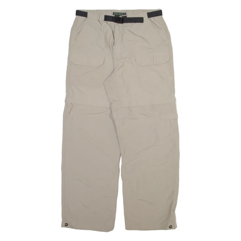 ROYAL ROBBINS Detachable Legs Mens Trousers Beige Relaxed Straight Nylon W29 L28
