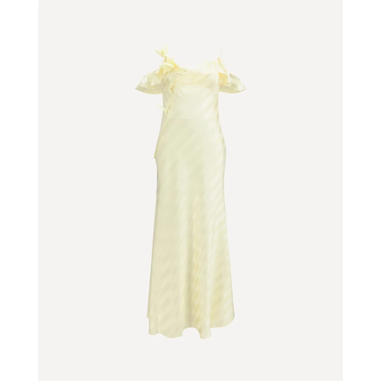 SELF-PORTRAIT Satin striped maxi Dress Female 8