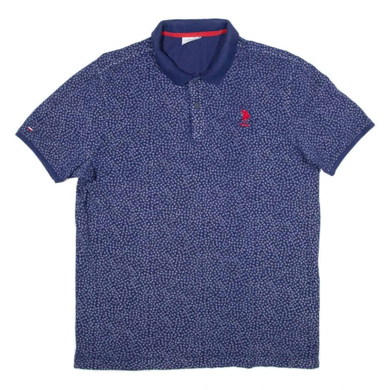 U.S POLO ASSN. Mens Polo Shirt Blue 80s L
