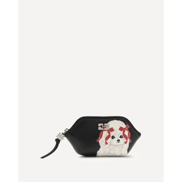 GANNI Bou Coin Purse with poodle Female UNI