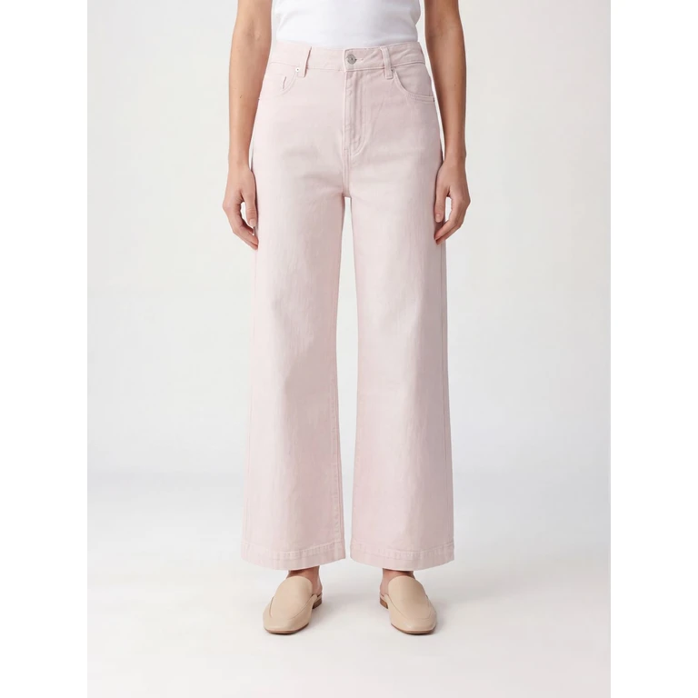 Anessa High-Waisted Cropped Jeans in Cotton Denim (5612208C9918VINTAGE)