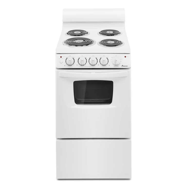 Amana 20 in. Amana Electric Range Oven with Versatile Cooktop in White 2.6 Cu. Ft. AEP222VAW