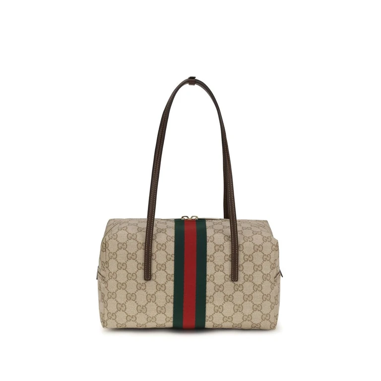 Gucci Beige Cotton Shoulder Bag - Women