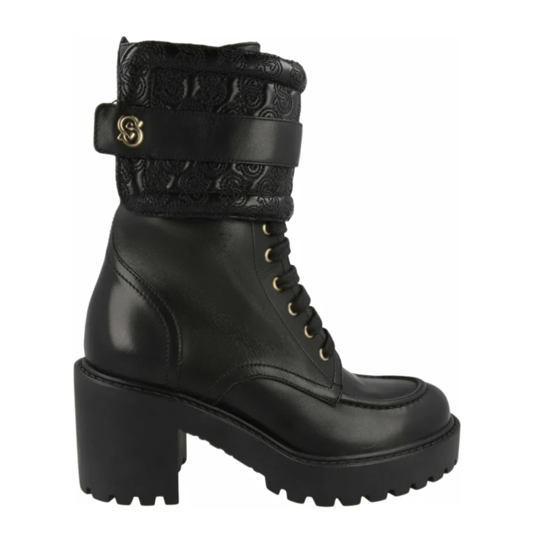 Shiraz Leather Combat Boots