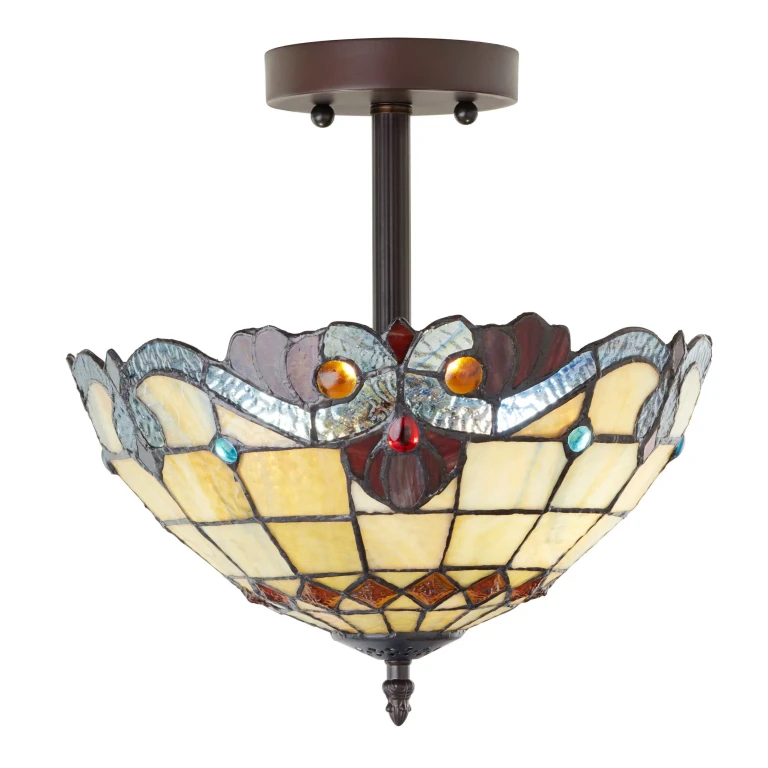 Hanging Lamp - Red, Amber & Blue