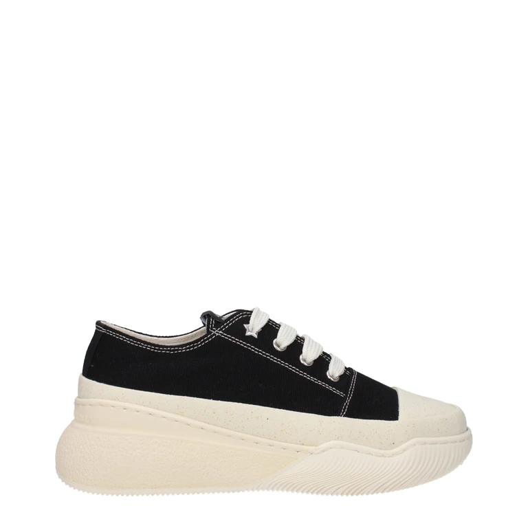 Black Fabric Chunky Sneakers - Women