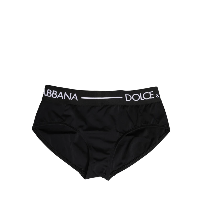 Dolce & Gabbana Black Nylon Stretch Coulotte Panty Underwear Elastane Clothing - Women