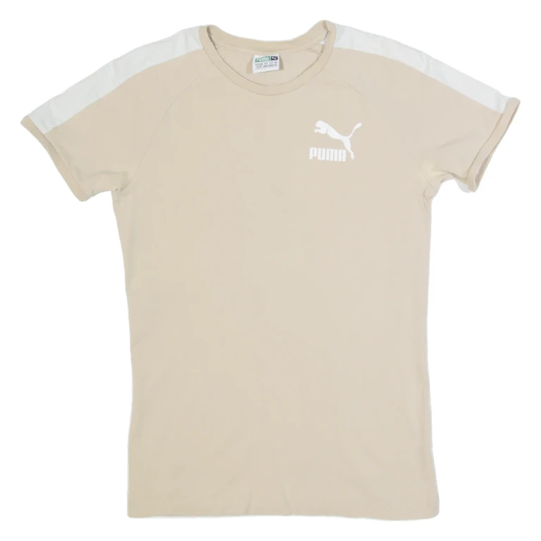 PUMA Mens T-Shirt Beige XS