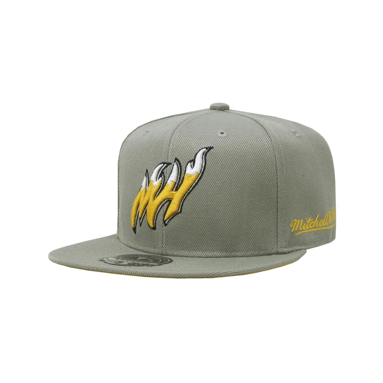 Men's NBA Sunny Gray Fitted Hwc Heat Fitted Caps