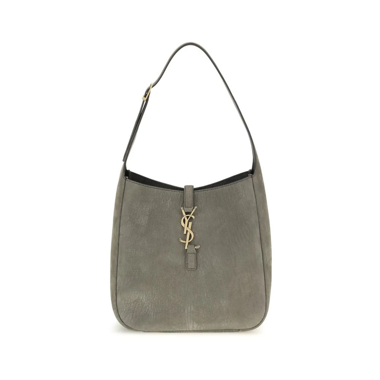Saint Laurent Gray Calf Leather Bos Taurus Shoulder Bag - Women (SA850533AAEEL1488BB)