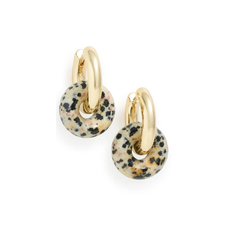 Luv Aj The Palma Washer Hoop Earrings Gold One Size